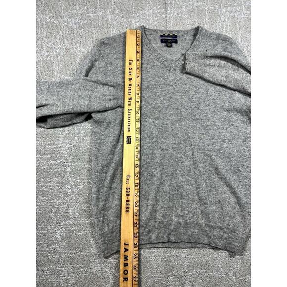 Club Room Estate Cashmere 2-ply 100% Cashmere Gray Sweater Size Small FLAWED - Picture 5 of 7